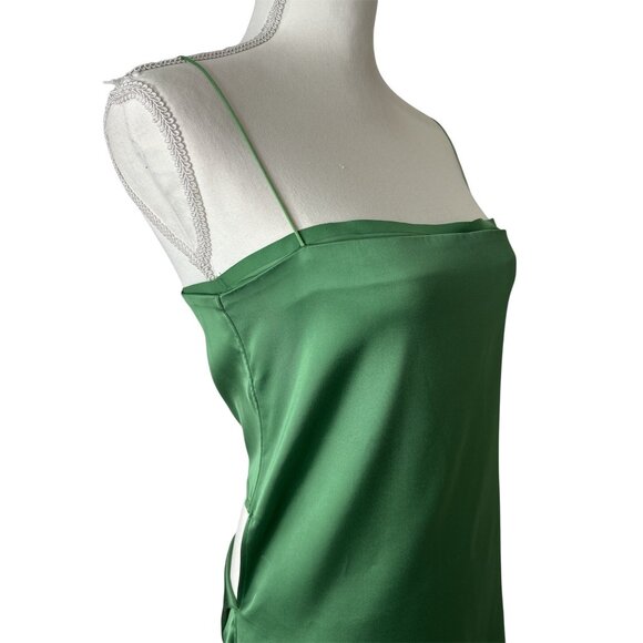 JACQUEMUS La Robe Mia Dress in Green 38 New Womens Satin Cut out Back Mini - Picture 6 of 17